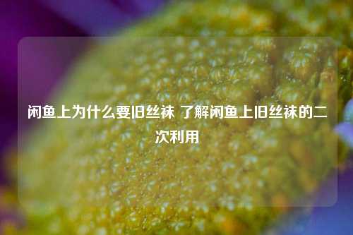 闲鱼上为什么要旧丝袜 了解闲鱼上旧丝袜的二次利用