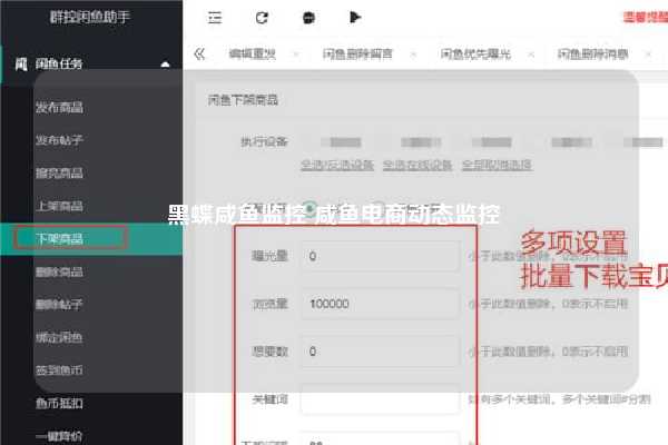 黑蝶咸鱼监控 咸鱼电商动态监控