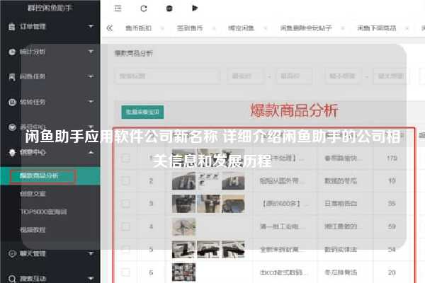 闲鱼助手应用软件公司新名称 详细介绍闲鱼助手的公司相关信息和发展历程