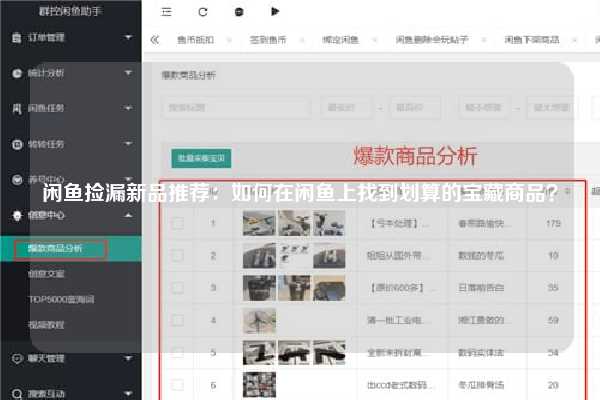 闲鱼捡漏新品推荐：如何在闲鱼上找到划算的宝藏商品？