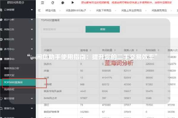 “ios闲鱼助手使用指南：提升你的二手交易效率”