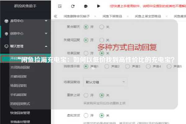 “闲鱼捡漏充电宝：如何以低价找到高性价比的充电宝？”